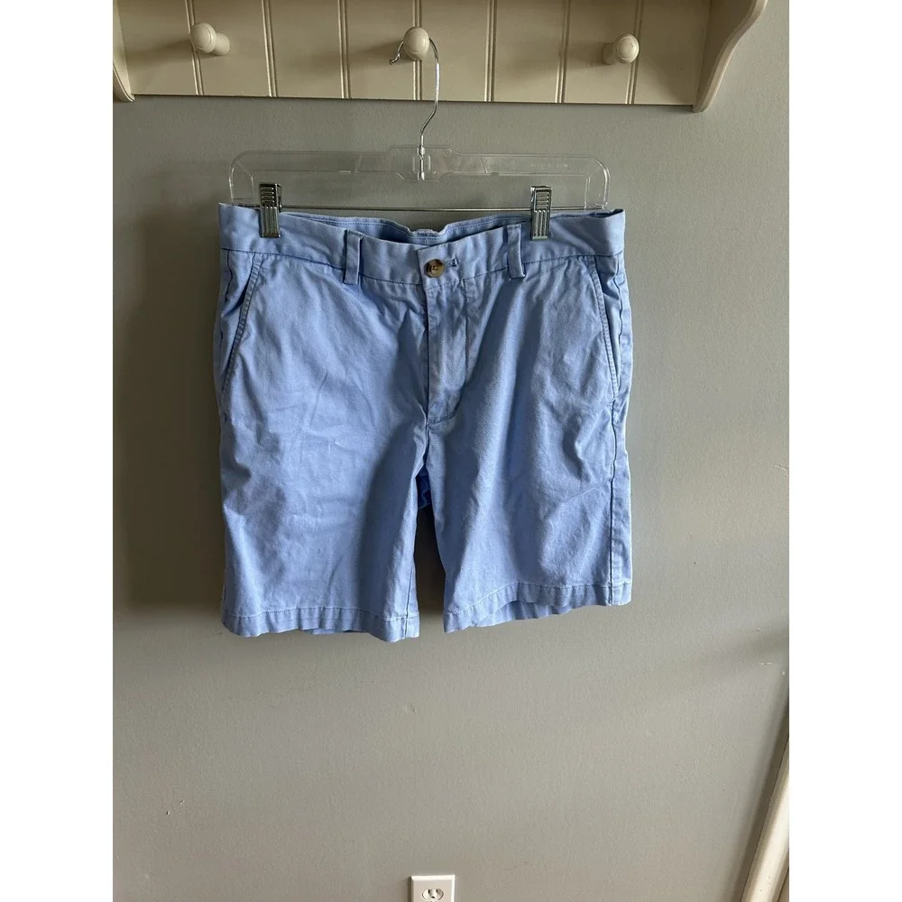 Vineyard Vines Mens Breaker Shorts Light Blue Cotton Twill Chino 31